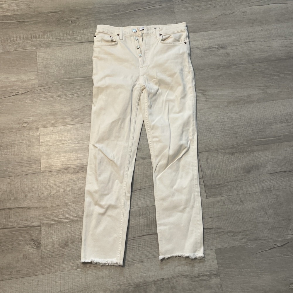 Women's ReDone Button-fly Off-white Jeans